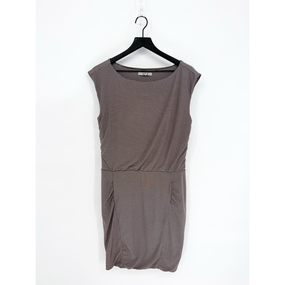 Athleta Ruched Westwood Micro Stripe Activewear Dress Medium